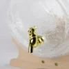 szklana beczka szklana ozdobna pieniona z kranem bimberek