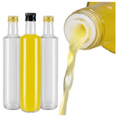 szklana Bezbarwna butelka na oliwe olej Dorica 500ml Bimberek hurtownia